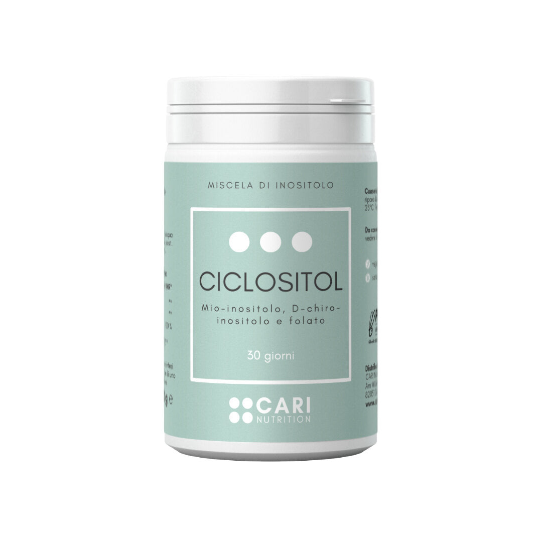 Barattolo di Ciclositol in polvere di CARI Nutrition, 30 giorni