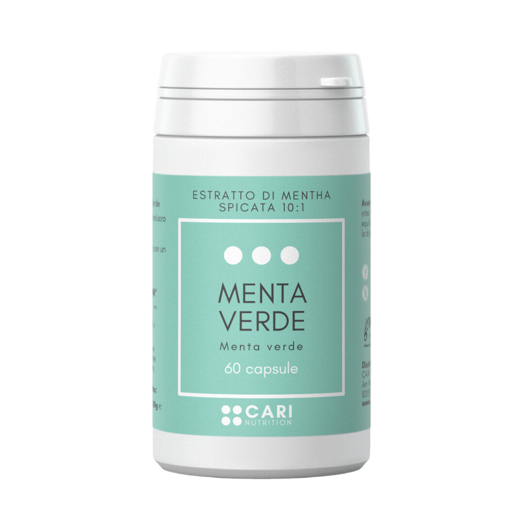 Barattolo di Menta Verde di CARI Nutrition, 60 capsule